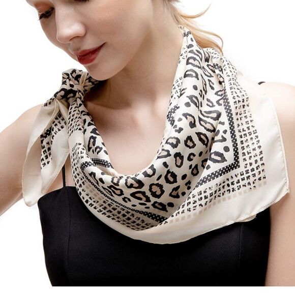 Leopard Silky Neck Scarf - Picture 1 of 4
